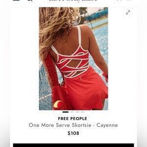 FP Movement by Free People Cayenne Red Strappy Skort Dress